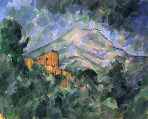 Mont Sainte-Victoire and Chateau Noir Oil Painting by Paul Cezanne