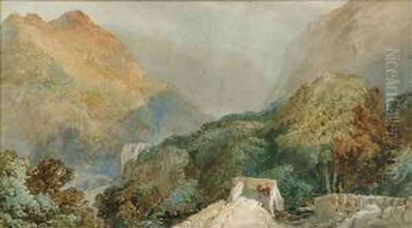 Mountainouslandscape Oil Painting by William Collingwood Smith