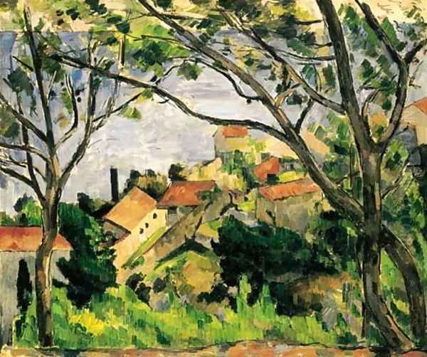 L'Estaque vu a travers les arbres Oil Painting by Paul Cezanne