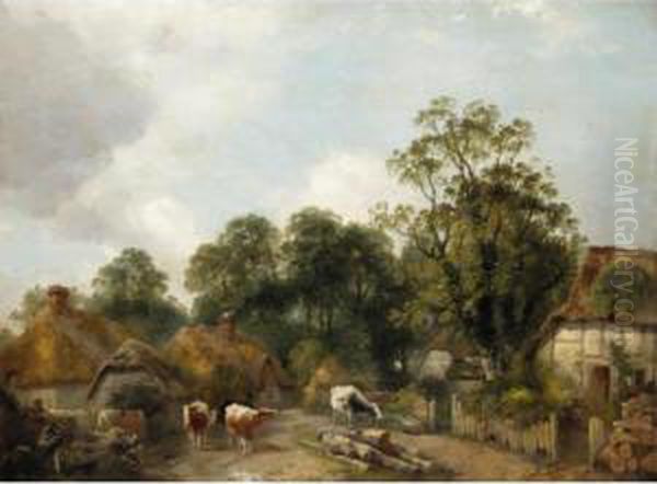 Near Dorking, Surrey Oil Painting by Charles Collins