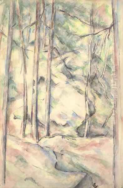 Sous-bois Oil Painting by Paul Cezanne