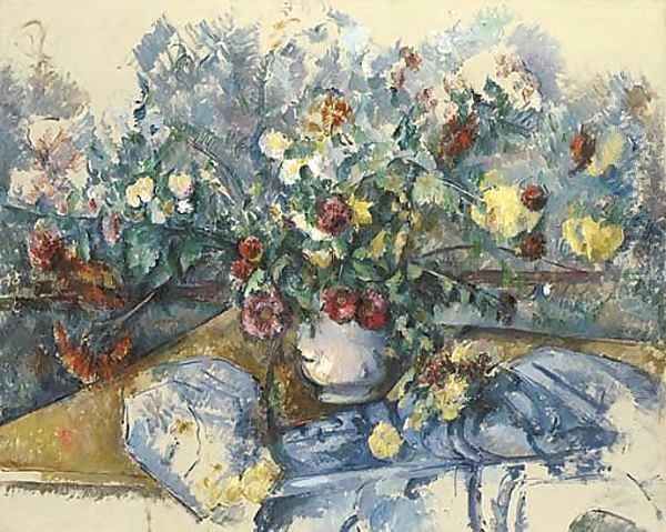 Grand bouquet de fleurs Oil Painting by Paul Cezanne