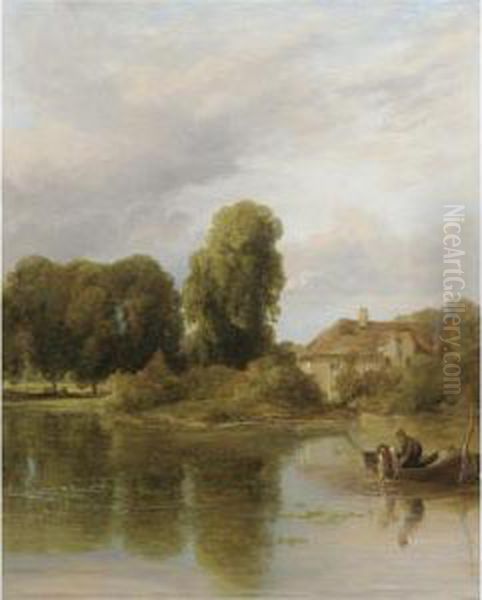 The Decoy Pond, Hendon Oil Painting by William Collins