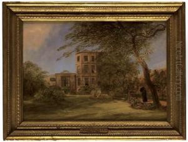 View Of Sir David Wilkie's House In Vicarage Place Oil Painting by William Collins