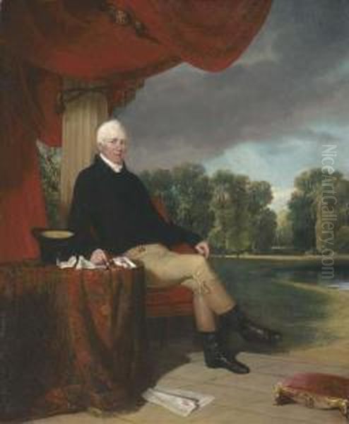 Portrait Of James Campbell Of Hampton Court House Oil Painting by William Collins