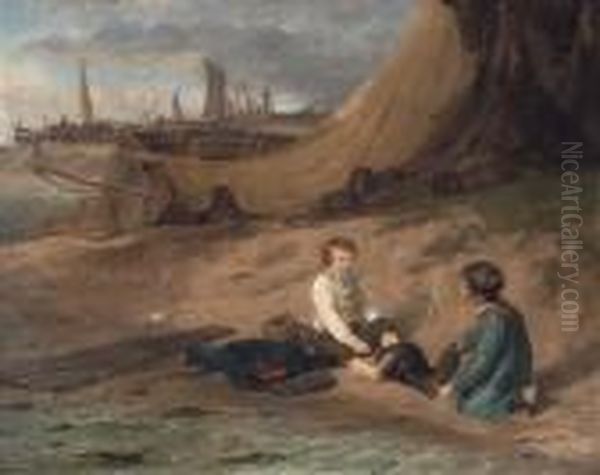 The Young Fisherman Oil Painting by William Collins