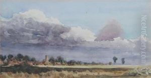 Wareham From The South Oil Painting by William Wiehe Collins