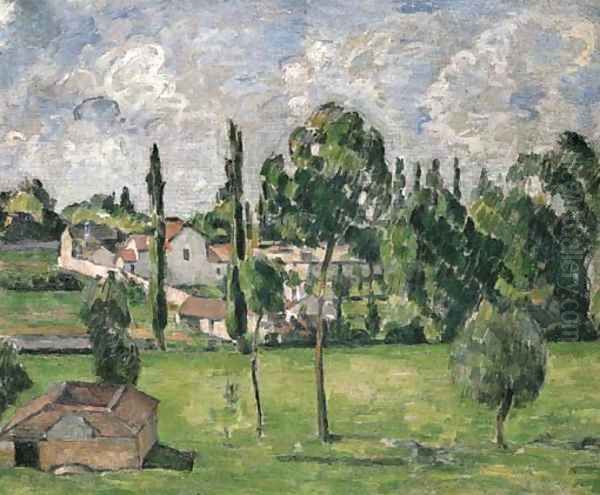 Paysage avec conduite d'eau Oil Painting by Paul Cezanne