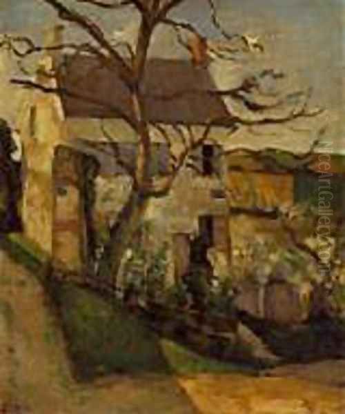 The House and the Tree 1873 187 Oil Painting by Paul Cezanne