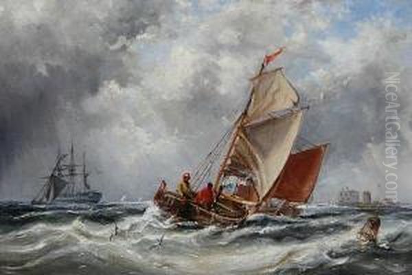 A Stormy Day Off Calshot by Ebenezer Colls