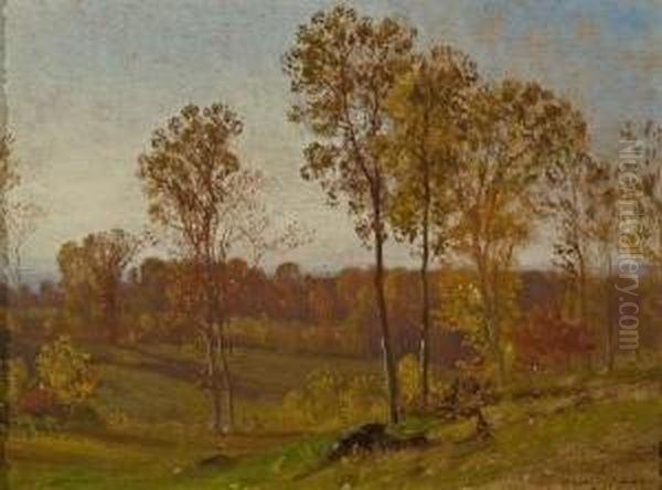 Autumn Landscape Oil Painting by Samuel Colman