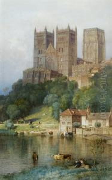 Durham Cathedral Oil Painting by Samuel Colman