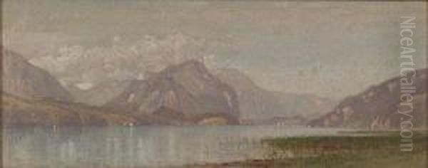 Lake Thun, Switzerland Oil Painting by Samuel Colman