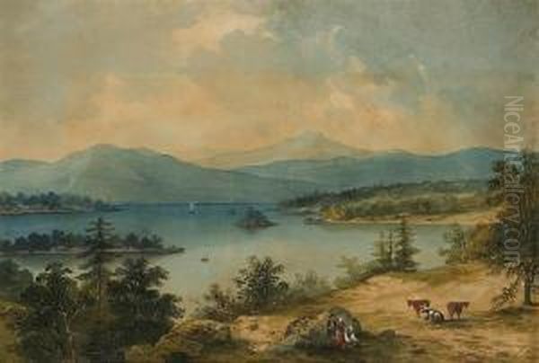 Hudson River View Oil Painting by Samuel Colman