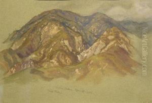 Sierra Madre, Jan. 14, 1888, First Study Oil Painting by Samuel Colman