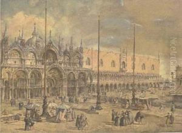 Piazza San Marco, Venice Oil Painting by Samuel Colman