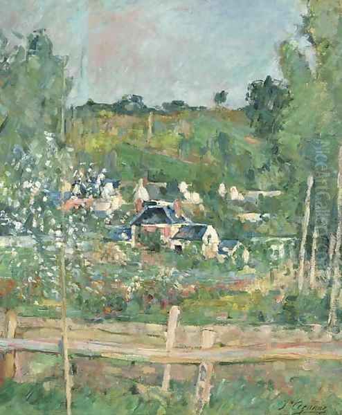 Vue d'Auvers-sur-Oise Oil Painting by Paul Cezanne