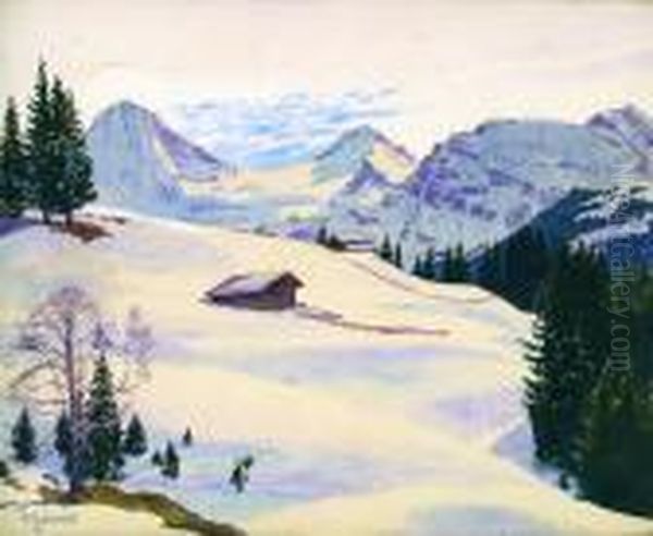 Winter In Den Bergen by Plinio Colombi