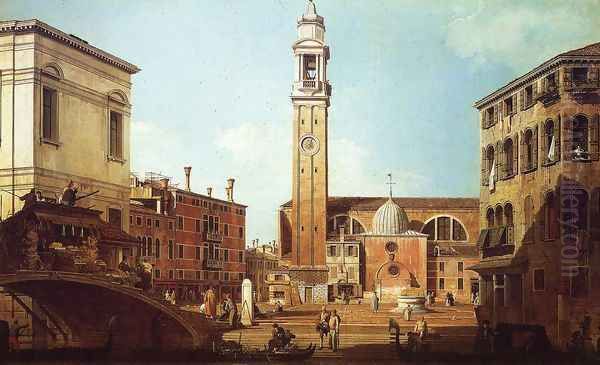 Camo Santi Apostoli Oil Painting by (Giovanni Antonio Canal) Canaletto