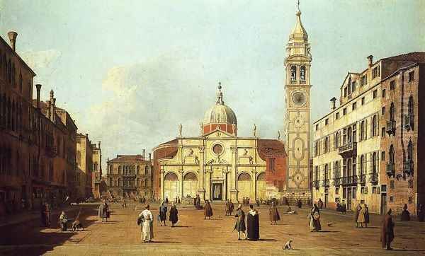 Campo Santa Maria Formosa c. 1735 Oil Painting by (Giovanni Antonio Canal) Canaletto