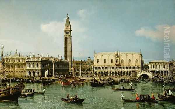 The Molo from the Bacino di San Marco, Venice, 1747-50 Oil Painting by (Giovanni Antonio Canal) Canaletto