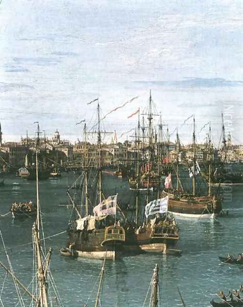 Bacino di San Marco, Venice, c.1734-40 (detail) Oil Painting by (Giovanni Antonio Canal) Canaletto