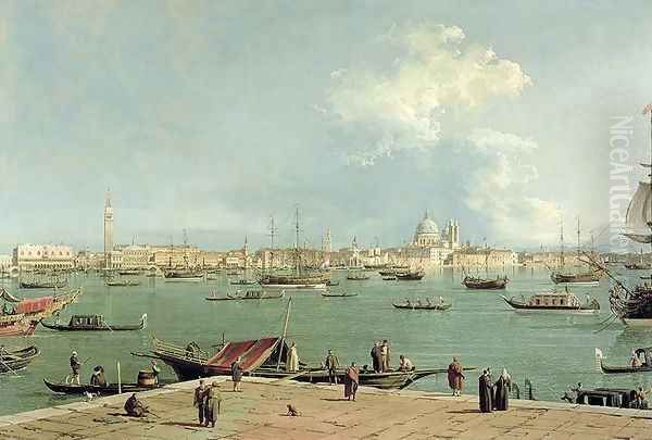 Venice- The Baccio di S. Marco from S. Giorgio Maggiore, c.1740 Oil Painting by (Giovanni Antonio Canal) Canaletto