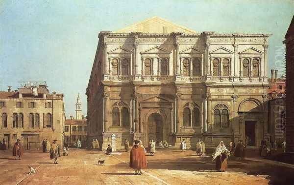 Campo San Rocco c. 1735 Oil Painting by (Giovanni Antonio Canal) Canaletto