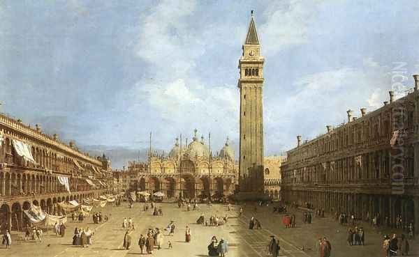 Piazza San Marco Ii Oil Painting by (Giovanni Antonio Canal) Canaletto