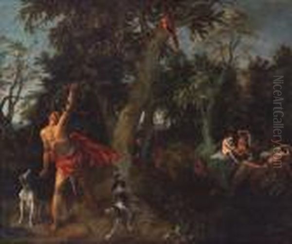 Diana And Actaeon Oil Painting by David Colijns