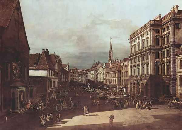 View from Vienna, flour market, Northeast seen Oil Painting by (Giovanni Antonio Canal) Canaletto