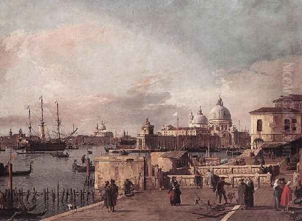 Entrance to the Grand Canal- from the West End of the Molo 1735-40 Oil Painting by (Giovanni Antonio Canal) Canaletto