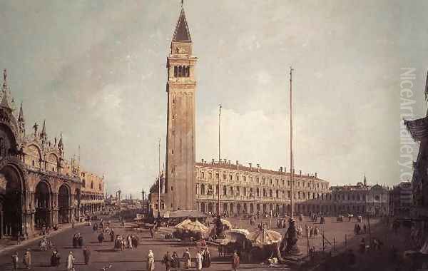 Piazza San Marco Looking South West Oil Painting by (Giovanni Antonio Canal) Canaletto