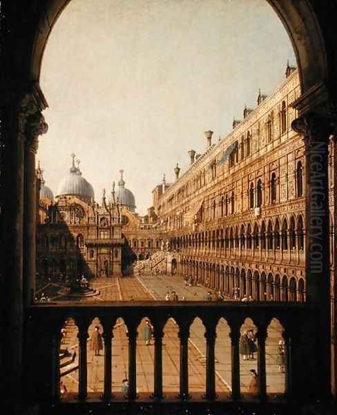 Interior Court of the Doge's Palace, Venice, c.1756 Oil Painting by (Giovanni Antonio Canal) Canaletto