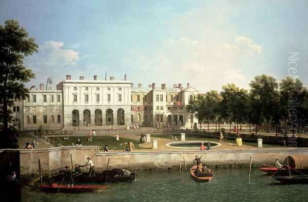 Old Somerset House from the River Thames, c.1746-50 Oil Painting by (Giovanni Antonio Canal) Canaletto