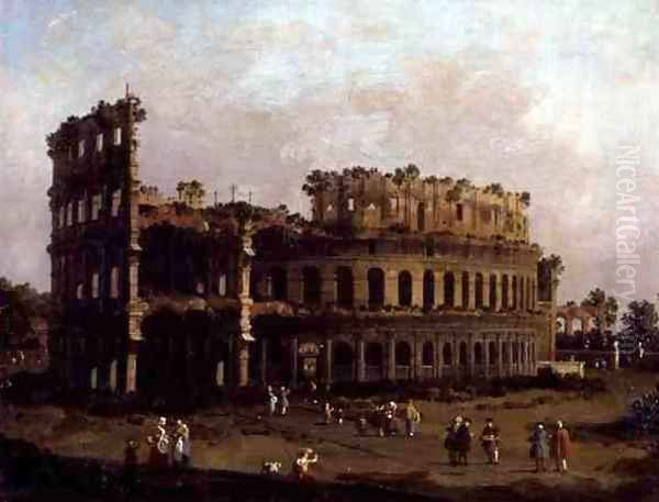 The Colosseum Oil Painting by (Giovanni Antonio Canal) Canaletto