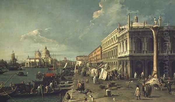 The Molo With The Library And The Entrance To The Grand Canal Oil Painting by (Giovanni Antonio Canal) Canaletto