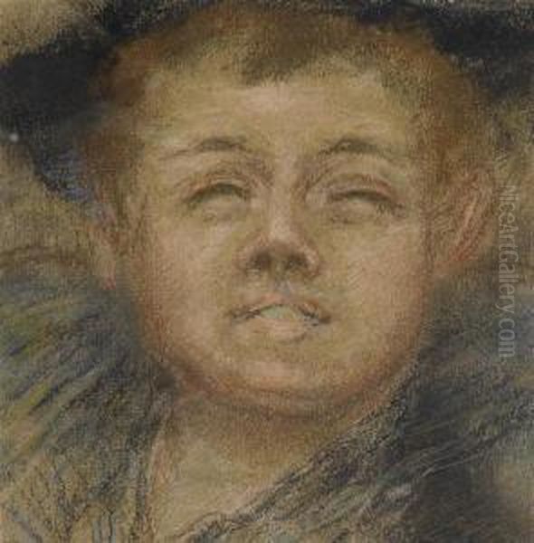 Portrait Eines Jungen. Oil Painting by Luigi Conconi