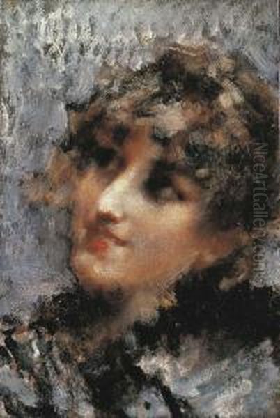 Giovane Donna Oil Painting by Luigi Conconi