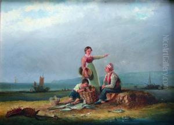 Sorting The Catch Oil Painting by Condy, Nicholas Matthews