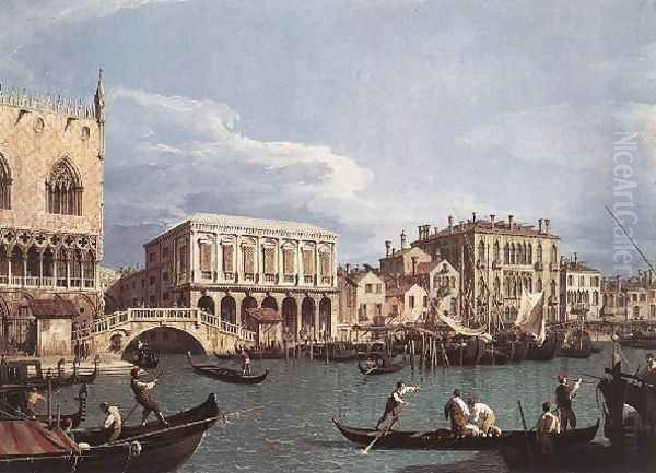 The Molo And The Riva Degli Schiavoni From The Bacino Di San Marco Oil Painting by (Giovanni Antonio Canal) Canaletto