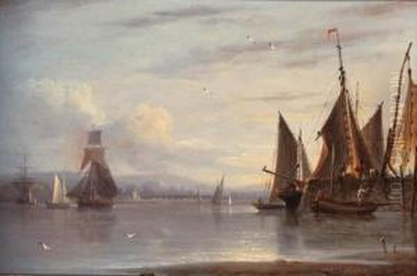 View Of The Exe, Near Topsham, Devon Oil Painting by Condy, Nicholas Matthews