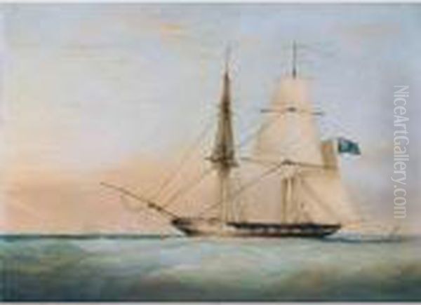 And H.m. Brig Oil Painting by Condy, Nicholas Matthews