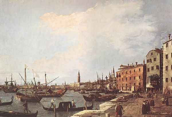 Riva Degli Schiavoni West Side Oil Painting by (Giovanni Antonio Canal) Canaletto