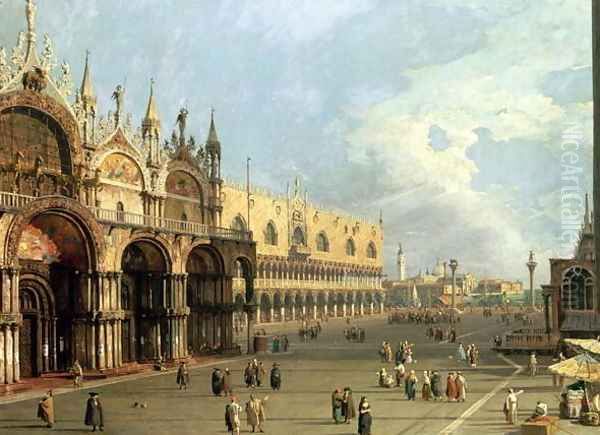 St.Mark's Square, Venice Oil Painting by (Giovanni Antonio Canal) Canaletto