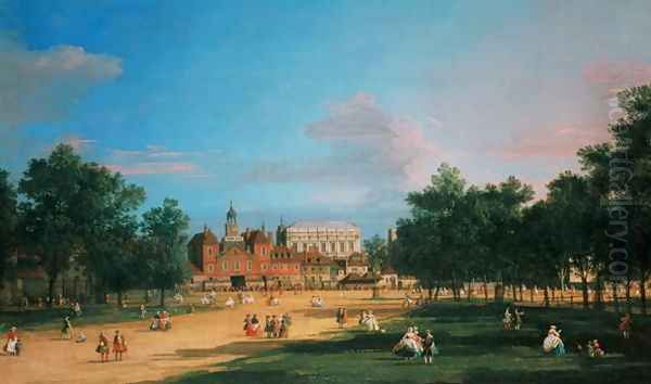 Old Horse Guards and the Banqueting Hall, Whitehall from St James's Park, 1749 Oil Painting by (Giovanni Antonio Canal) Canaletto