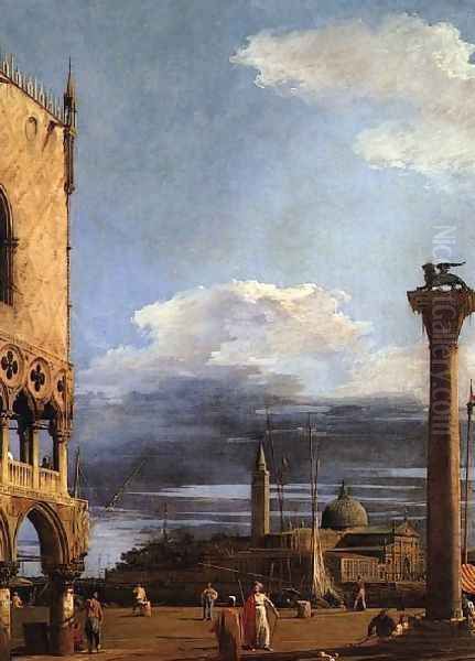 The Piazzetta Towards S Giorgio Maggiore Oil Painting by (Giovanni Antonio Canal) Canaletto