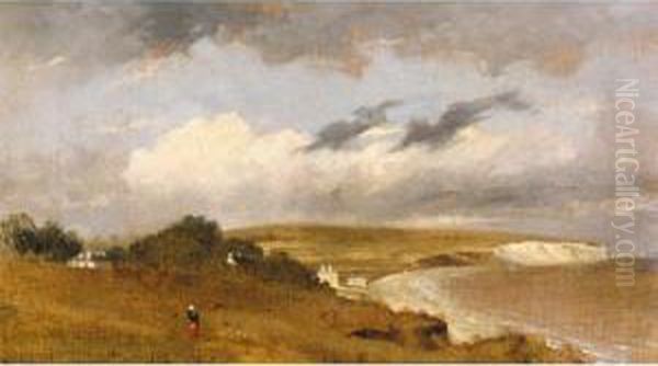 A Coastal Landscape Oil Painting by Lionel Constable