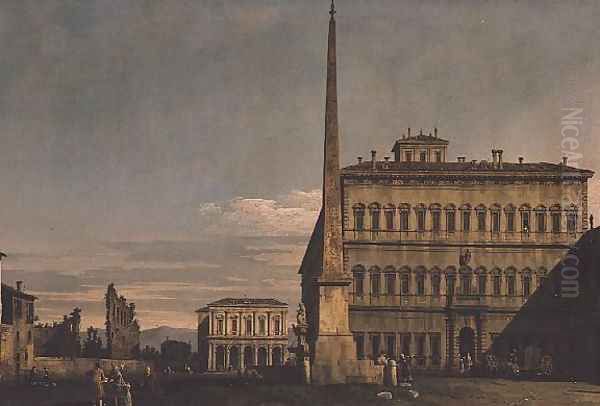 Piazza di San Giovanni in Latero, Rome Oil Painting by (Giovanni Antonio Canal) Canaletto