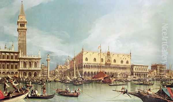 The Molo, Venice Oil Painting by (Giovanni Antonio Canal) Canaletto